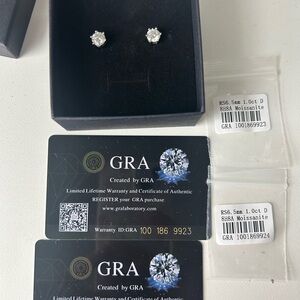 2 CT TW Six Prong Moissanite Stud Earrings